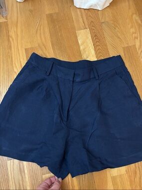 H&M Dark Navy Tailored Bermuda Shorts